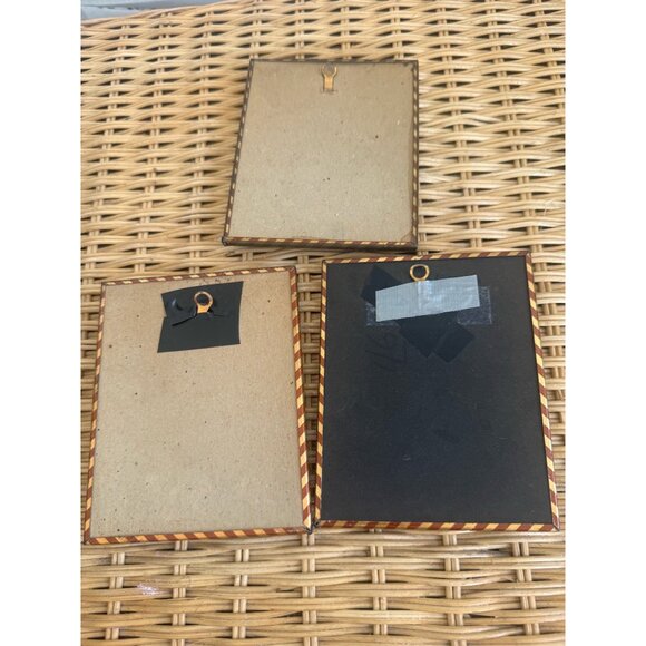 Vintage 40's Lot 3 Convex Glass Silhouette Victorian Pictures - Picture 9 of 9